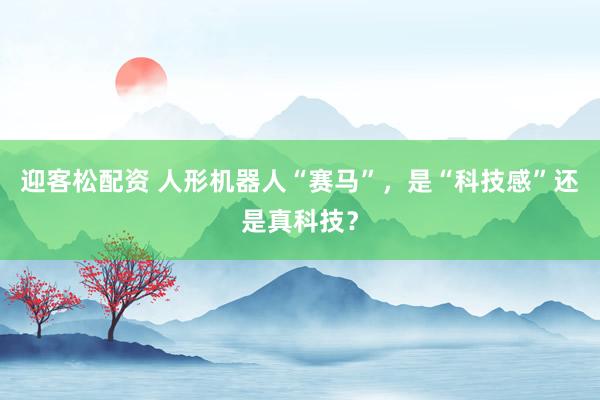 迎客松配资 人形机器人“赛马”，是“科技感”还是真科技？
